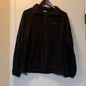 Columbia Womens Large Black Full-zip Fleece Jacket